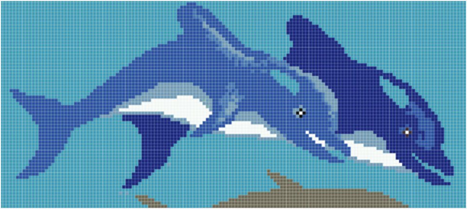 Mosaic Tile Dolphine Nural